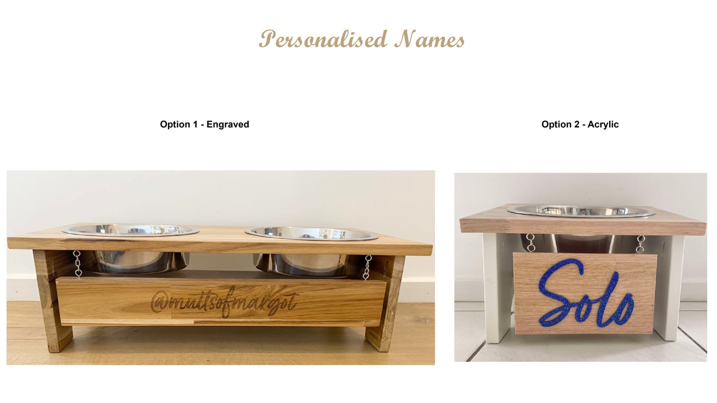 Elevated Dog Bowl Stand for flat face/shorts snout breeds