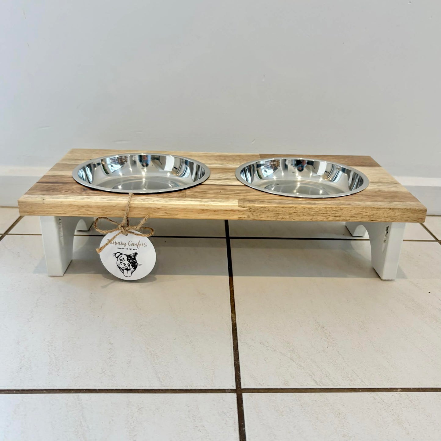 On Sale - Ex Display Double Elevated Cat Bowl Stand - save $100