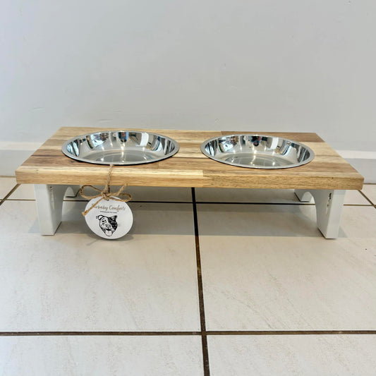 On Sale - Ex Display Double Elevated Cat Bowl Stand - save $100